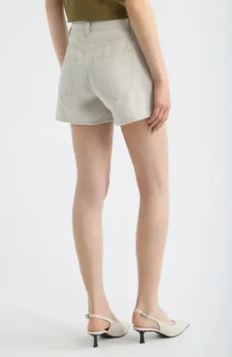 FRAME FRAME The Off Duty Drawstring Cotton & Linen Shorts in Natural Ecru — Women Spring ivory Shorts