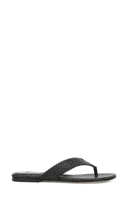 Vince Vince Lotus Flip Flop in Black — Women Winter black Shoes