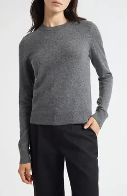 Vince Vince Classic Crewneck Cashmere Sweater in Medium Heather Grey — Women Summer grey Tops