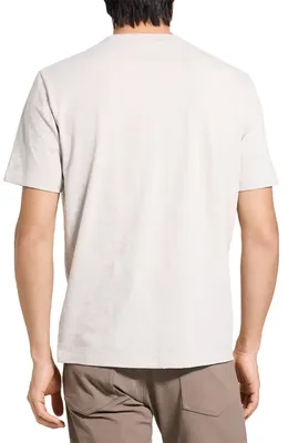 Theory Theory Essential in Cosmos Slub Cotton Tee in Silver Cloud — Men Spring white Tops