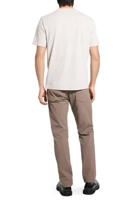 Theory Theory Essential in Cosmos Slub Cotton Tee in Silver Cloud — Men Spring white Tops