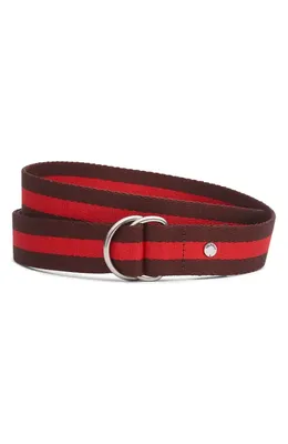 rag & bone rag & bone Gracie Stripe Woven Belt in Red/Brown — Women Autumn red Belts