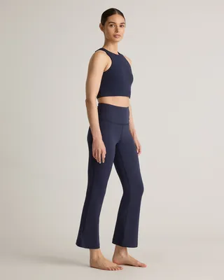 Quince Quince | Women's Ultra-Form High-Rise Flared Pants in Deep Navy — Women Winter navy Trousers & Chinos