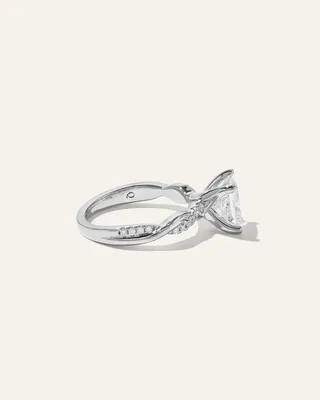 Quince Quince Women's Lab Grown Diamond Princess Twisted Engagement Ring 2ct in Platinum — Women Summer white Accessories