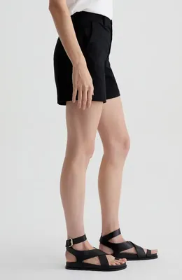 AG AG Jude Stretch Twill Shorts in Sulfur Black — Women Winter black Shorts