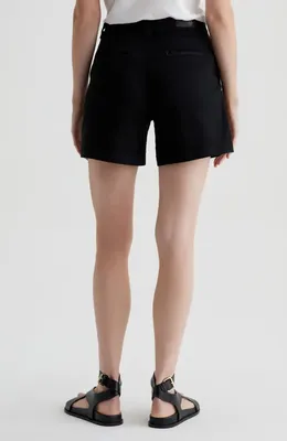 AG AG Jude Stretch Twill Shorts in Sulfur Black — Women Winter black Shorts
