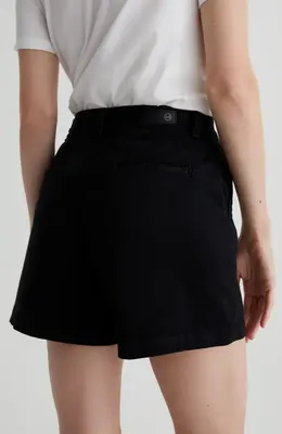 AG AG Jude Stretch Twill Shorts in Sulfur Black — Women Winter black Shorts