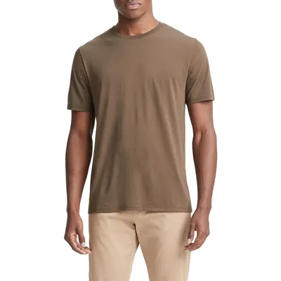 Vince Vince Pima Cotton T-Shirt in Olive Cove — Men Autumn grey Tops