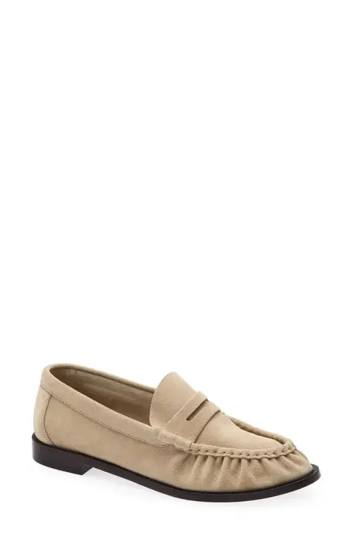 rag & bone rag & bone Lexi Penny Loafer in Irish Cream Suede — Women Spring beige Shoes