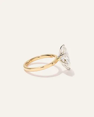 Quince Quince | Women's Lab Grown Diamond Marquise Comfort Fit Engagement Ring 2.5ct in Yellow Gold — Women Spring gold Accessories
