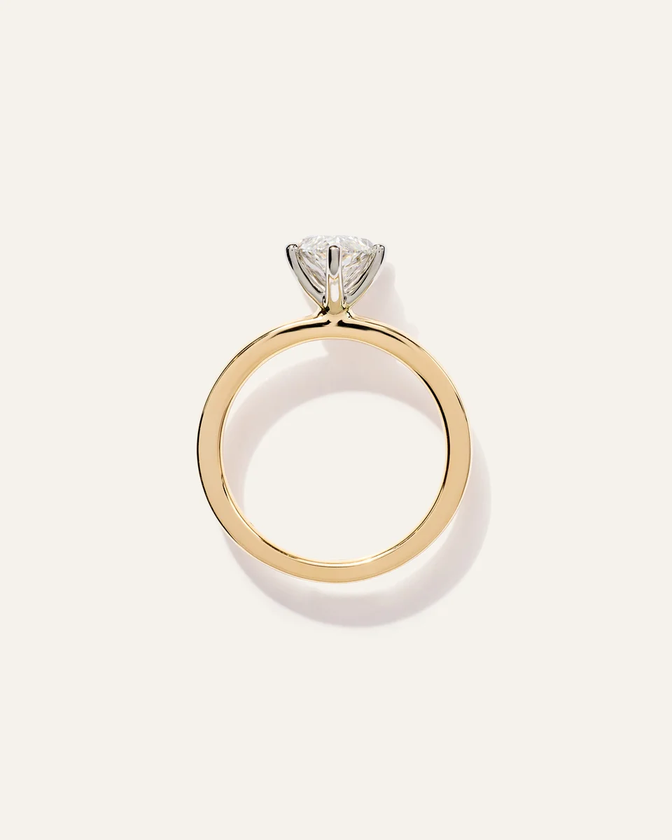 Quince Quince | Women's Lab Grown Diamond Marquise Comfort Fit Engagement Ring 2.5ct in Yellow Gold — Women Spring gold Accessories