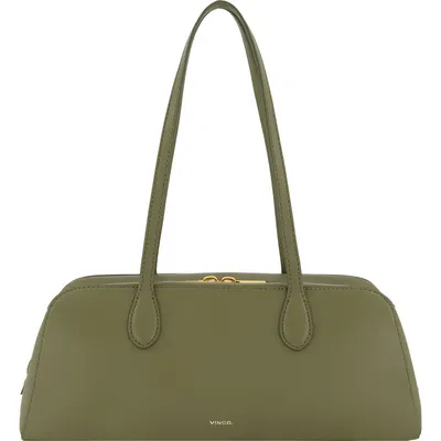 Vince Vince Athene Nappa Leather East/West Shoulder Bag in Pinegrove — Women Autumn green Accessories