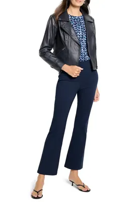 NIC+ZOE NIC+ZOE Berkeley Wonderstretch Ankle Bootcut Pants in Dark Indigo — Women Summer navy Pants
