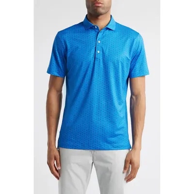 johnnie-O johnnie-O Emillio Geo Print PREP-FORMANCE Golf Polo in Palisades Blue — Men Winter blue Tops