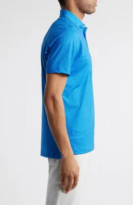 johnnie-O johnnie-O Emillio Geo Print PREP-FORMANCE Golf Polo in Palisades Blue — Men Winter blue Polos