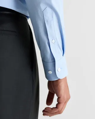 Quince Quince | Men's Stretch Poplin Dress Shirt in Pale Blue — Men Summer silver Dress Shirts