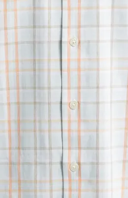 johnnie-O johnnie-O Texel Open Check Everyday Performance Button-Up Shirt in Breeze — Men Spring ivory Tops