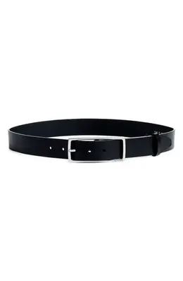 rag & bone rag & bone Rebound Leather Belt in Blk/Silver — Women Winter black Accessories