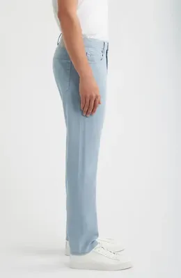 AG AG Everett Slim Straight Leg Cotton & Linen Blend Jeans in Sulfur Smoky Sapphire — Men Summer grey Pants
