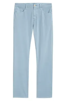 AG AG Everett Slim Straight Leg Cotton & Linen Blend Jeans in Sulfur Smoky Sapphire — Men Summer grey Pants