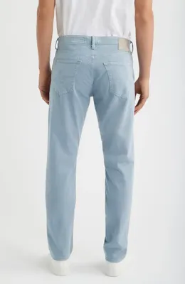 AG AG Everett Slim Straight Leg Cotton & Linen Blend Jeans in Sulfur Smoky Sapphire — Men Summer grey Pants