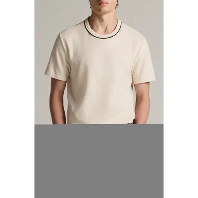 Vince Vince Tipped Pima Cotton Crewneck T-Shirt in Blanco — Men Spring white T-Shirts & Tees