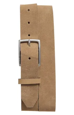 rag & bone rag & bone Rugged Genuine Suede Belt in Camelsd — Men Autumn camel Accessories