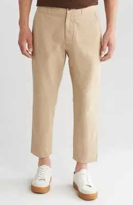 rag & bone rag & bone Beck Crop Peached Cotton Pants in Mink — Men Autumn tan Pants