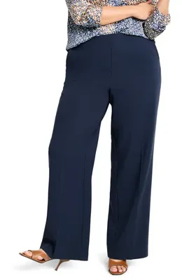 NIC+ZOE NIC+ZOE Lenox Stretch Suit Pants in Dark Indigo — Women Summer navy Pants
