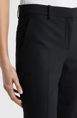Theory Theory Treeca Wool Blend Crop Pants in Black — Women Winter black Pants