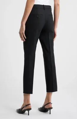Theory Theory Treeca Wool Blend Crop Pants in Black — Women Winter black Pants
