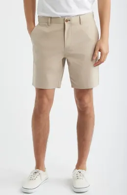 johnnie-O johnnie-O Jupiters Stretch Cotton Blend Chino Shorts in Khaki — Men Autumn beige Shorts