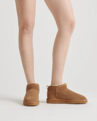 Quince Quince | Australian Shearling Mini Boot in Pecan — Unisex Autumn brown Accessories