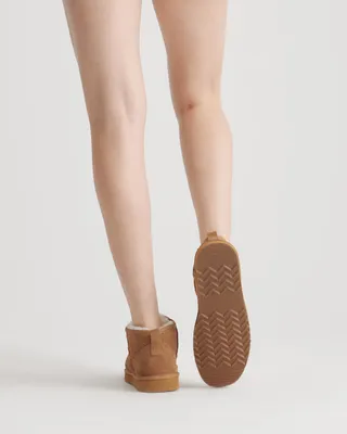 Quince Quince | Australian Shearling Mini Boot in Pecan — Unisex Autumn brown Accessories