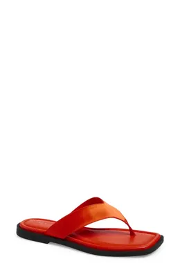 rag & bone rag & bone Gracie Flip Flop in Red Satin — Women Autumn red Shoes