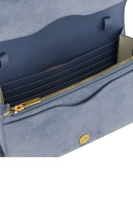 Vince Vince Suede Wallet on a Strap in Azul — Women Summer grey Accessories