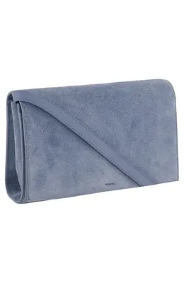Vince Vince Suede Wallet on a Strap in Azul — Women Summer grey Accessories