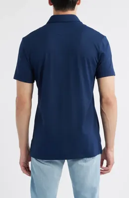 johnnie-O johnnie-O Idris Top Shelf Heathered Polo in Midnight — Men Winter navy Tops