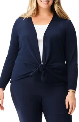NIC+ZOE NIC+ZOE All Year 4-Way Convertible Cardigan in Dark Indigo — Women Winter navy Tops