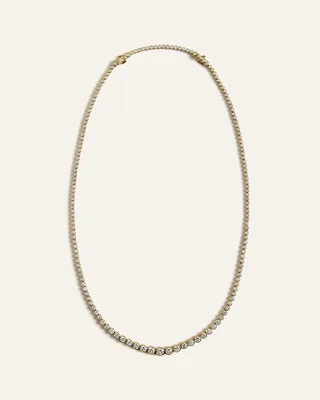 Quince Quince Women's 14K Gold Lab Grown Diamond Bezel Set Graduated Tennis Necklace 7ctw in Yellow Gold — Women Spring yellow Accessories