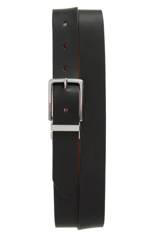 rag & bone rag & bone Carter Reversible Leather Belt in Black Brown — Men Winter black Accessories