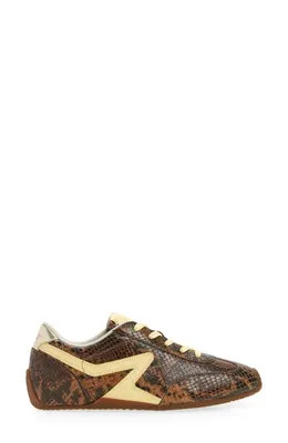 rag & bone rag & bone Retro Runner Slim Ultra Sneaker in Mocha Snake — Women Autumn brown Shoes