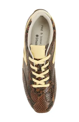 rag & bone rag & bone Retro Runner Slim Ultra Sneaker in Mocha Snake — Women Autumn brown Shoes
