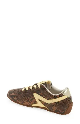 rag & bone rag & bone Retro Runner Slim Ultra Sneaker in Mocha Snake — Women Autumn brown Shoes