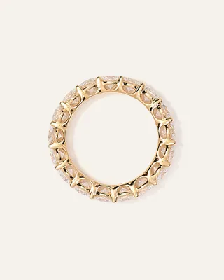 Quince Quince | Women's Lab Grown Diamond Round Eternity Band Rings in Yellow Gold in Yellow Gold — Women Autumn Accessories
