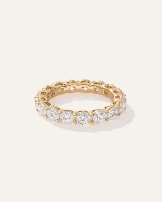Quince Quince | Women's Lab Grown Diamond Round Eternity Band Rings in Yellow Gold in Yellow Gold — Women Autumn Accessories
