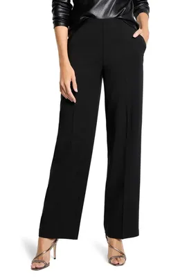 NIC+ZOE NIC+ZOE Lenox Wide Leg Stretch Pants in Black Onyx — Women Winter black Pants