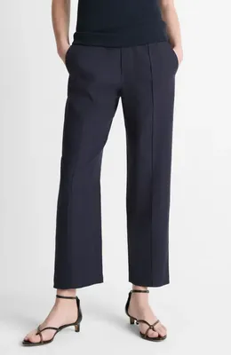 Vince Vince Grace Mid Rise Linen Blend Tapered Pull-On Pants in Coastal — Women Summer grey Pants
