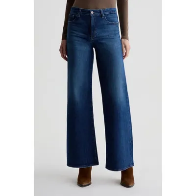 AG AG Saige Mid Rise Wide Leg Jeans in Mykonos — Women Winter navy Jeans & Denim