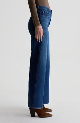 AG AG Saige Mid Rise Wide Leg Jeans in Mykonos — Women Winter navy Jeans & Denim
